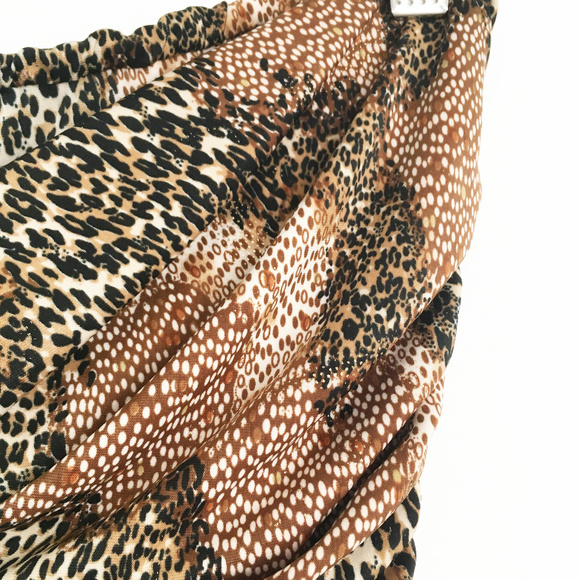 Ice • Leopard Print Strapless Dress | S - Picture 3 of 7